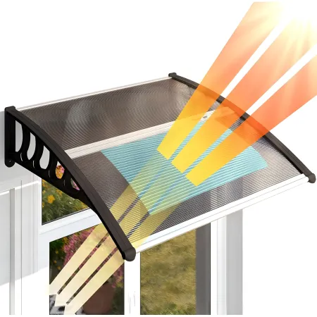 Pensilina 120x100 Modulare in Policarbonato Alveolare Fume | BricoShop24