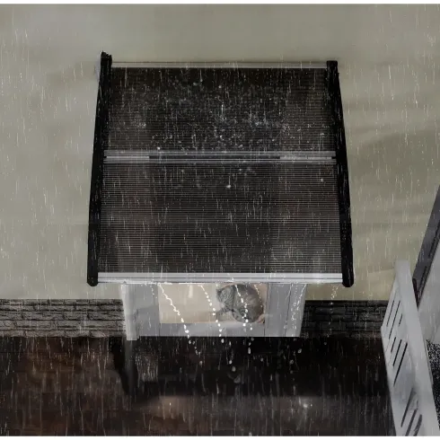 Pensilina 120x100 Modulare in Policarbonato Alveolare Fume | BricoShop24