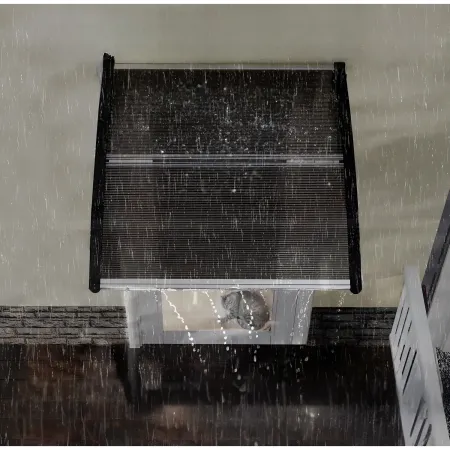 Pensilina 120x100 Modulare in Policarbonato Alveolare Fume | BricoShop24