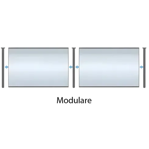 Pensilina 120x100 Modulare in Policarbonato Alveolare Fume | BricoShop24