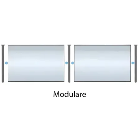 Pensilina 120x100 Modulare in Policarbonato Alveolare Fume | BricoShop24