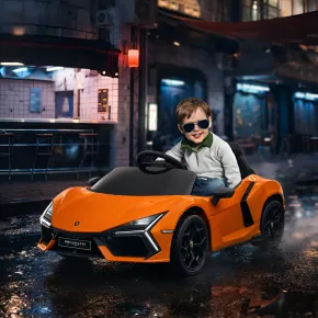 Auto Elettrica per Bambini 10,8V Lamborghini Revuelto Arancione Suoni 2
