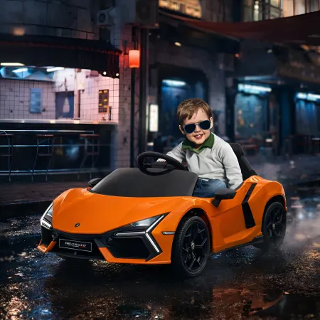 Auto Elettrica per Bambini 10,8V Lamborghini Revuelto Arancione Suoni