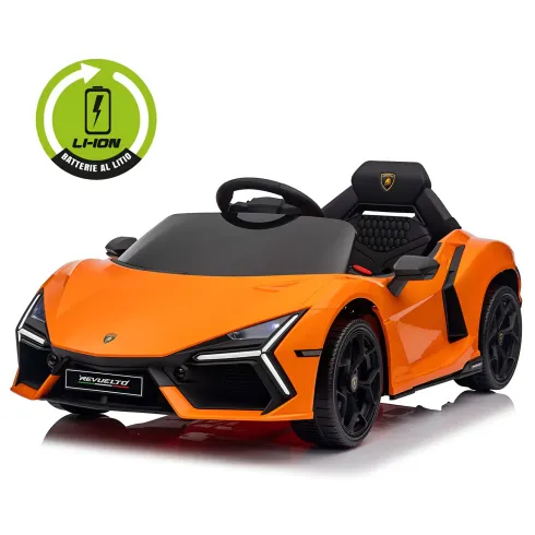 Auto Elettrica per Bambini 10,8V Lamborghini Revuelto Arancione Suoni