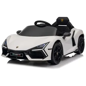 Auto Elettrica per Bambini 10,8V Lamborghini Revuelto Bianco Telecomando