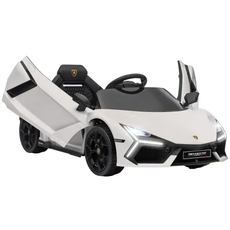 Auto Elettrica per Bambini 10,8V Lamborghini Revuelto Bianco Telecomando