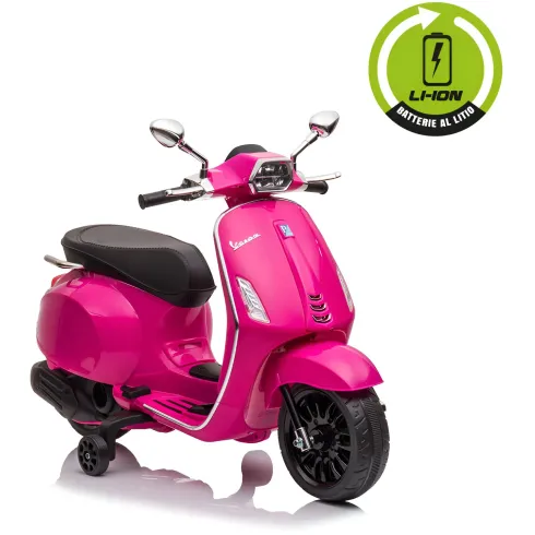 Vespa Sprint Elettrica per Bambini 12V Rosa Luci LED Moto Scooter