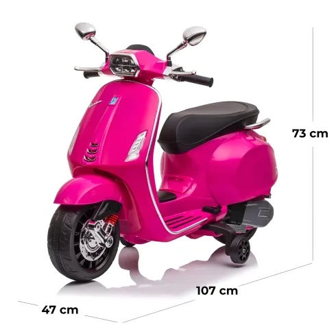 Vespa Sprint Elettrica per Bambini 12V Rosa Luci LED Moto Scooter