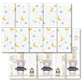 Tappeto Pieghevole Bambini 200x150 Antiscivolo Imbottito Doppia Grafica