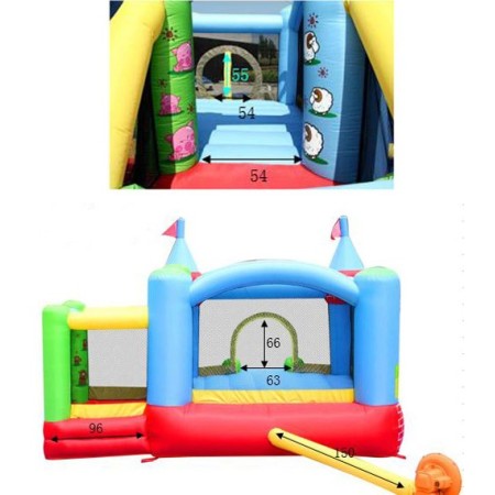 Castello Gonfiabile per Bambini Fattoria Saltarello Scivolo Vasca Palline Motore