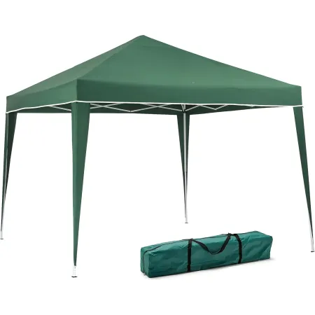 Gazebo 3x2 mt Pieghevole Verde da Giardino Richiudibile con Borsa