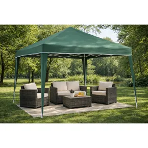 Gazebo 3x2 mt Pieghevole Verde da Giardino Richiudibile con Borsa 2