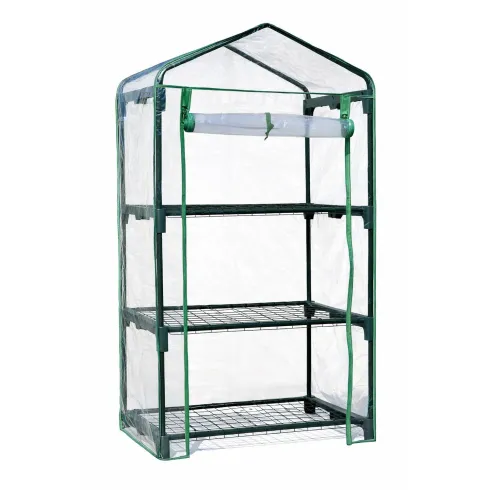 Serra Giardino 3 Ripiani con Ruote Copertura PVC Riparo Piante Inverno Terrazzo | BricoShop24