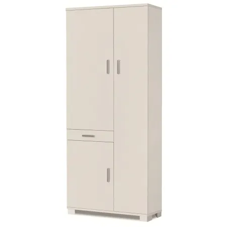 Scarpiera Mobile 3 Ante Bianco con Cassetto Ripiani Multiuso Mobiletto Armadio | BricoShop24