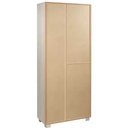 Scarpiera Mobile 3 Ante Bianco con Cassetto Ripiani Multiuso Mobiletto Armadio | BricoShop24