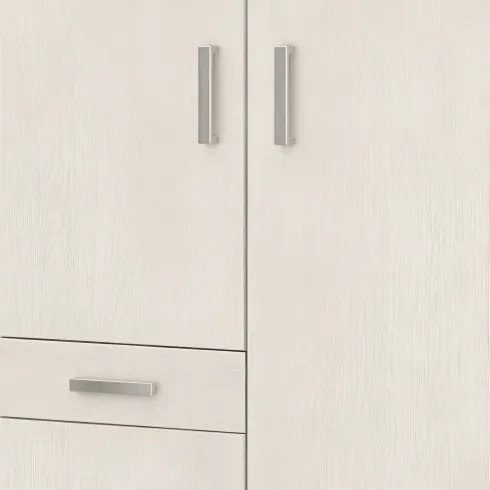 Scarpiera Mobile 3 Ante Bianco con Cassetto Ripiani Multiuso Mobiletto Armadio | BricoShop24