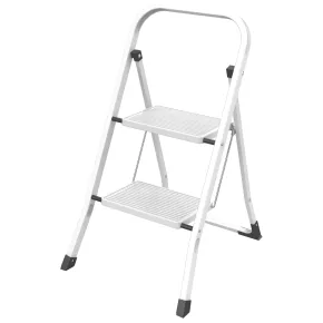 Sgabello Scaletta Pieghevole in Acciaio 2 Gradini 47 cm Salvaspazio