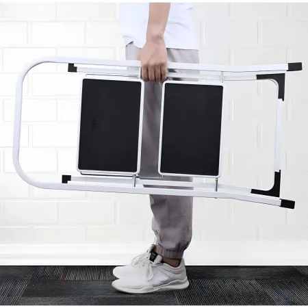Sgabello Scaletta Pieghevole Acciaio 2 Gradini 47 cm Antiscivolo Nero
