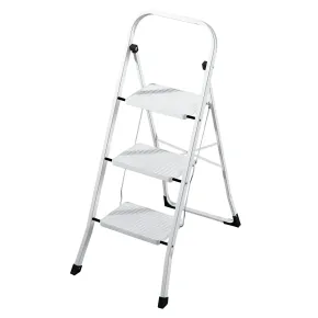 Sgabello Scaletta Pieghevole in Acciaio 3 Gradini 104 cm Salvaspazio