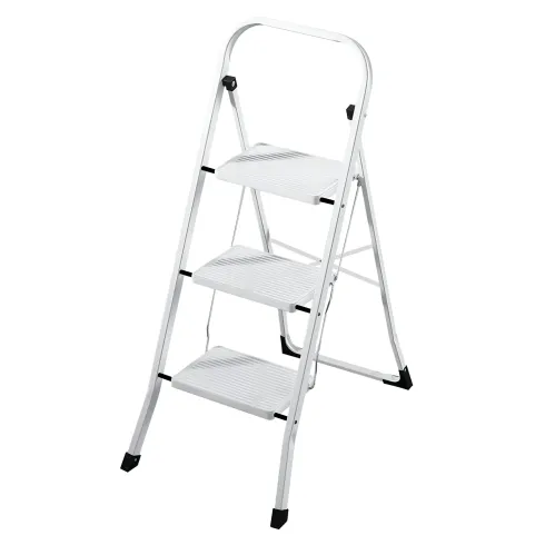 Sgabello Scaletta Pieghevole in Acciaio 3 Gradini 104 cm Salvaspazio