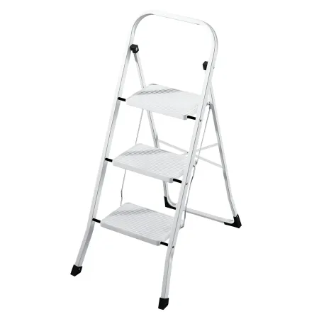 Sgabello Scaletta Pieghevole in Acciaio 3 Gradini 104 cm Salvaspazio