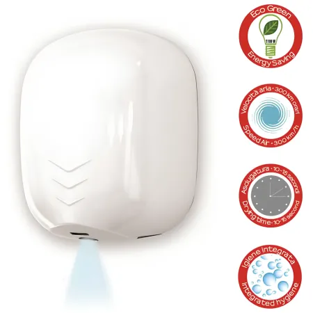 Asciugamani Elettrico a Cellula Bagno a Parete Filtro Antibatterico UV