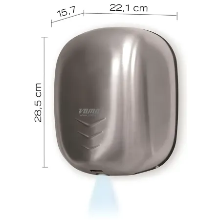 Asciugamani Elettrico Inox Bagno a Parete Filtro Antibatterico UV