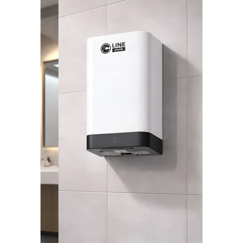 Asciugamani Elettrico Bagno a Parete ABS Bianco 400W con Sensore