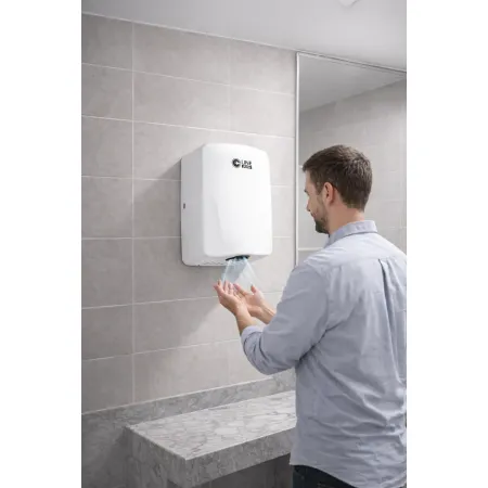 Asciugamani Elettrico Bagno a Parete Automatico 500W Inox Bianco