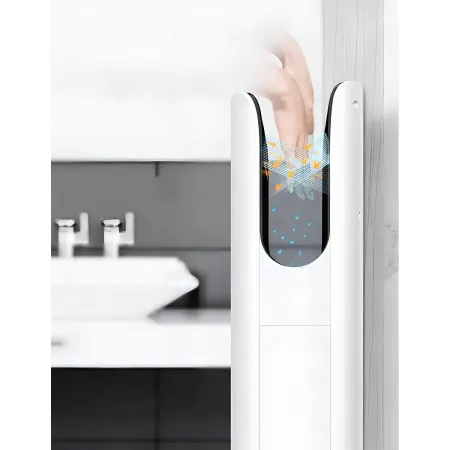 Asciugamani Automatico Bagno 750W Mini Jet Bianco Compatto da Parete