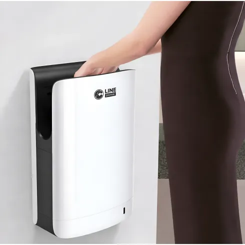 Asciugamani Automatico Bagno 750W Mini Jet Bianco Compatto da Parete
