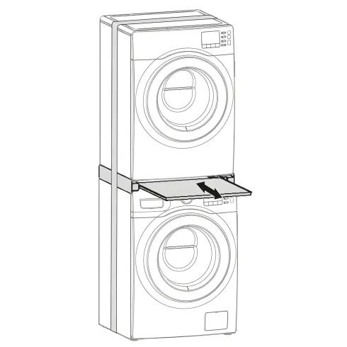 Supporto Sovrapposizione Lavatrice Asciugatrice 60x60 Ripiano Estraibile