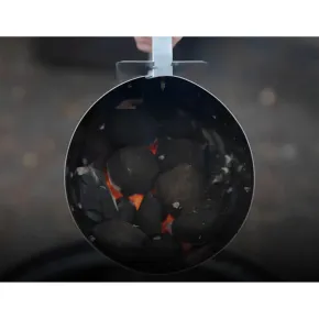 Ciminiera per Barbecue 19,5x19,5x30,5H cm Metallo Zincato Manico in PP 2