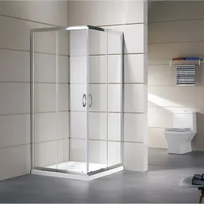 Box Doccia Cristallo Temperato 4mm Angolare Ante Scorrevoli 75x75