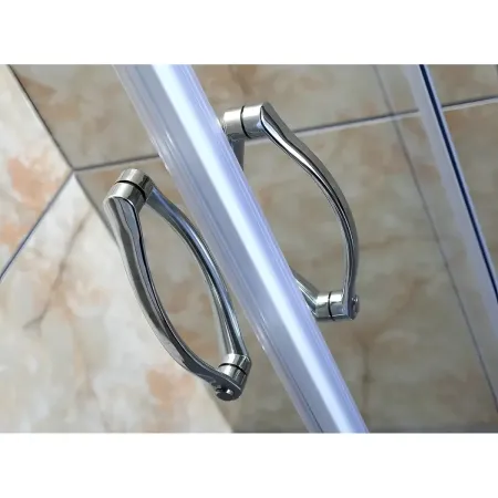 Box Doccia Cristallo Temperato 4mm Angolare Ante Scorrevoli 75x75