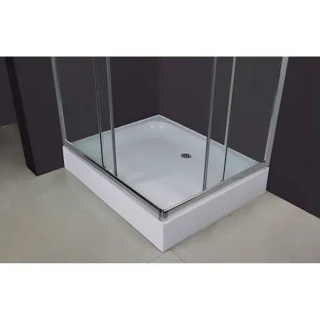 Box Doccia Cristallo Temperato 4mm Angolare Ante Scorrevoli 75x75