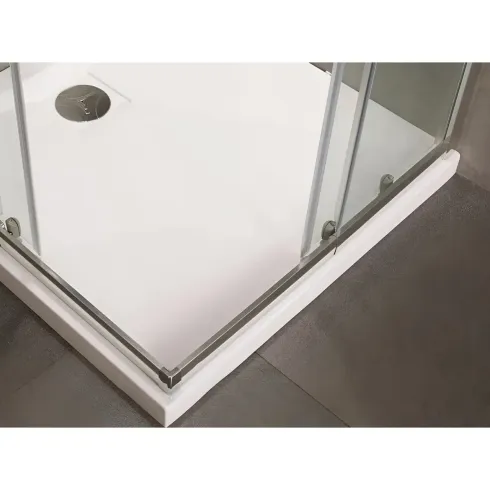 Box Doccia Cristallo Temperato 4mm Angolare Ante Scorrevoli 75x75