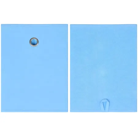 Cubo Portaoggetti Pieghevole 27x27x28 cm Salvaspazio Tessuto Azzurro