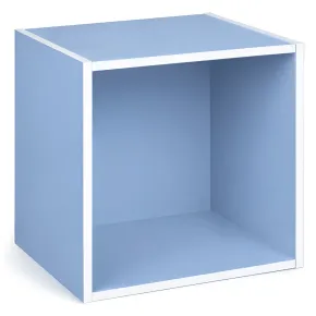 Cubo Contenitore Libreria 35x29x35 cm Legno MDF Azzurro Modulare