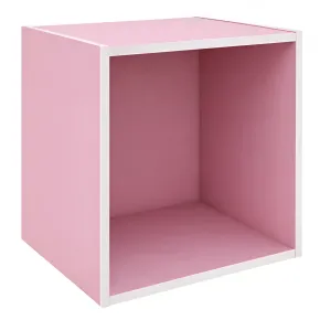 Cubo Contenitore Libreria 35x29x35 cm Legno MDF Rosa Modulare