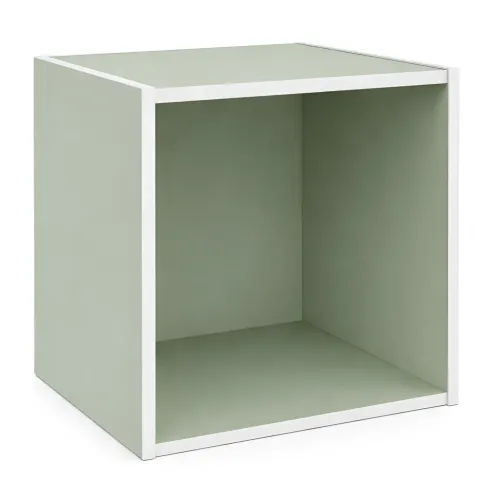 Cubo Contenitore Libreria 35x29x35 cm Legno MDF Verde Modulare