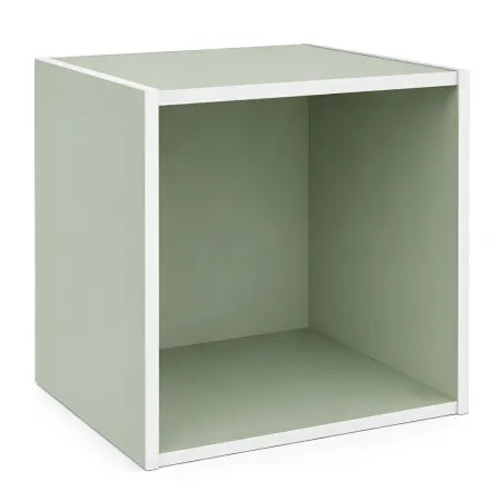Cubo Contenitore Libreria 35x29x35 cm Legno MDF Verde Modulare