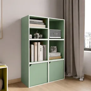 Cubo Contenitore Libreria 35x29x35 cm Legno MDF Verde Modulare 2