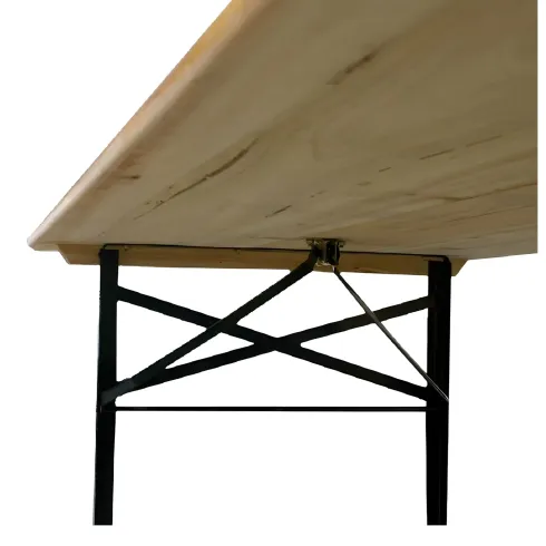 Set Birreria Tavolo 80x220 da Esterno in Legno con 2 Panche Pieghevole