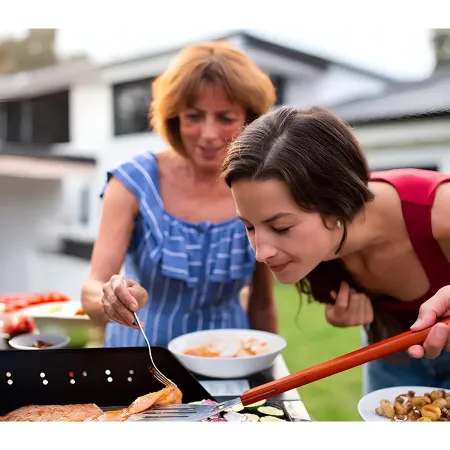 Barbecue a Gas da Esterno 122x53x97H cm 4+1 Fuochi Nero con Termometro