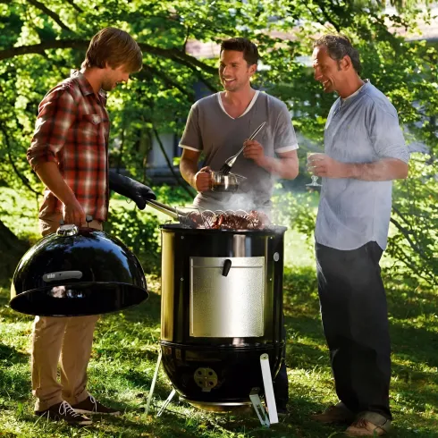 Barbecue Affumicatore a Carbone da Giardino 50x50x106 cm