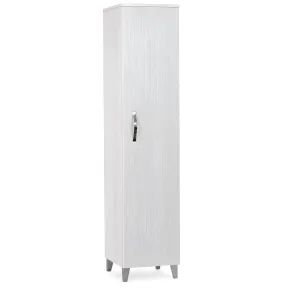 Colonna Bagno 160 cm 1 Anta 4 Ripiani MDF Finitura Bianco Portuna