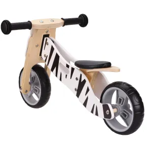Minibike 2 in 1 Zebra in Legno per Bambini 18–36 Mesi Bici Equilibrio 2