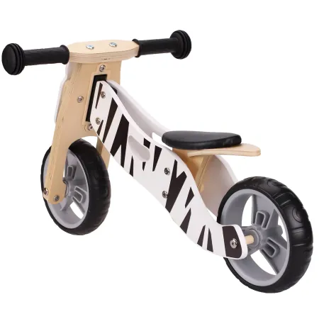 Minibike 2 in 1 Zebra in Legno per Bambini 18–36 Mesi Bici Equilibrio