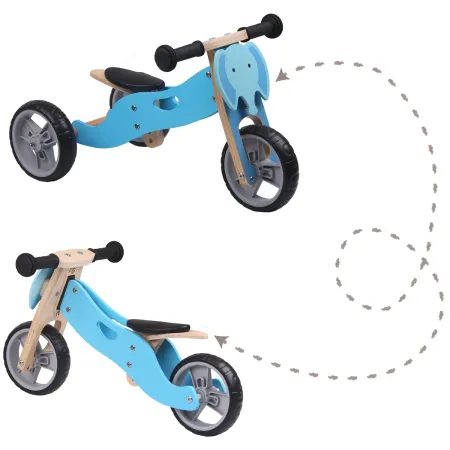Minibike 2 in 1 Elefante Legno per Bambini 18–36 Mesi Bici Equilibrio